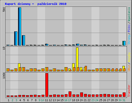 Raport dzienny -  pa�dziernik 2010